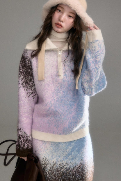 Gradient Wool Blend Winter Set-Up