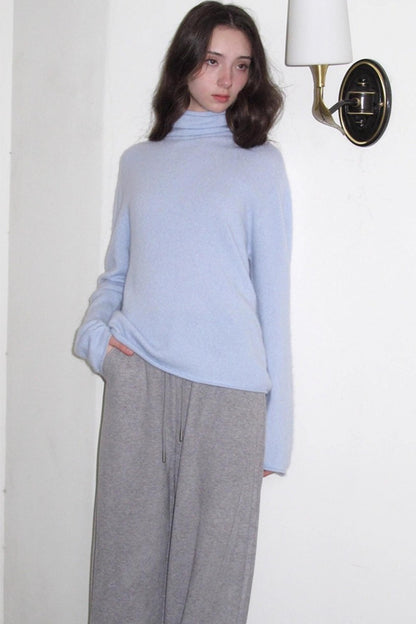 Fleece Mist Elastic Waist Knit Pants