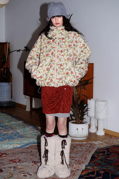 Retro Paisley Sweater Skirt Set-Up