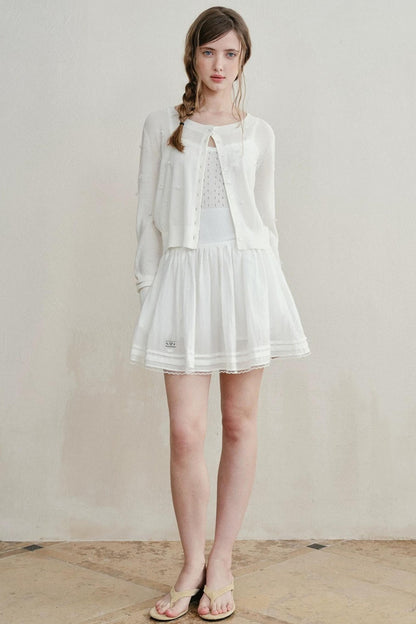 Retro Lace Knitted Vest