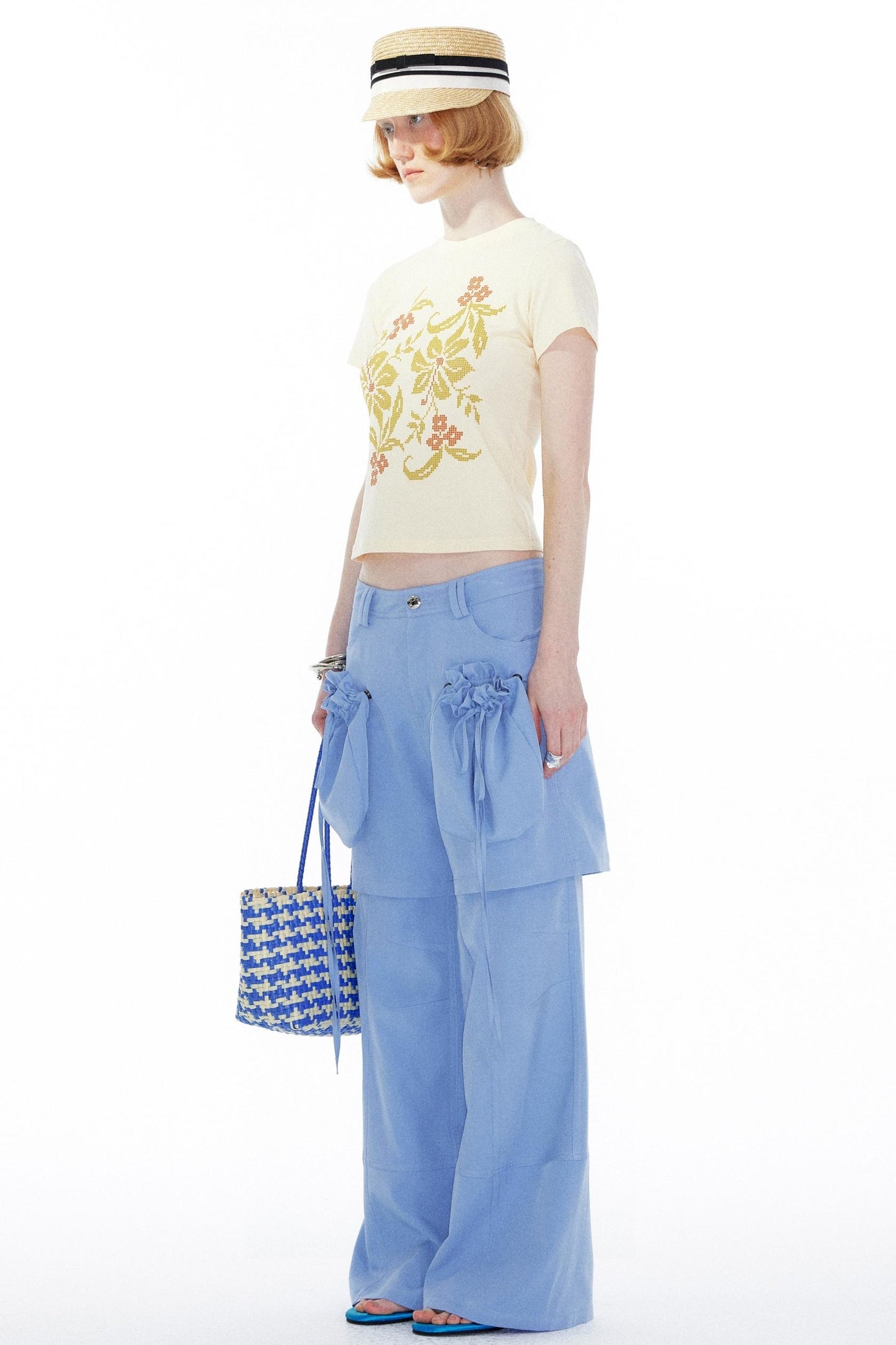 Sky Blue Straight Leg Pants