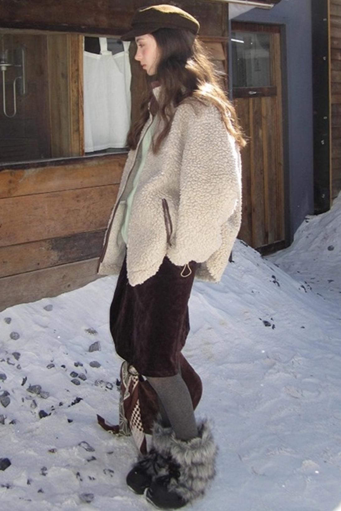 Vintage Dark Purple Velvet Skirt