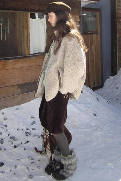 Vintage Dark Purple Velvet Skirt