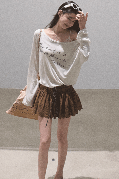 Lime Delight Bohemian Peplum Skirt