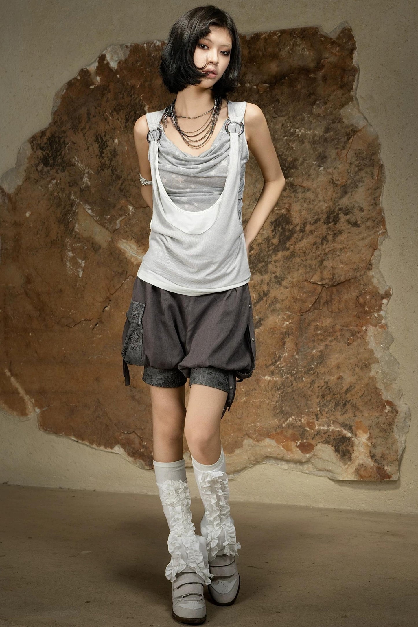Asymmetrical Retro Sleeveless Vest