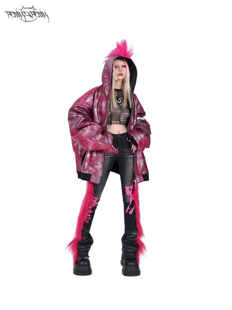 Cockney concept oversize punk loose jacket