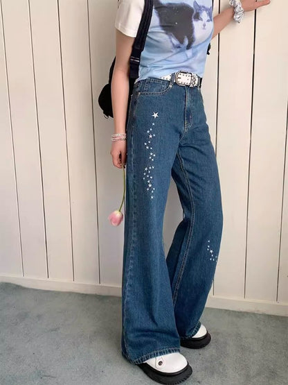 Micro Straight Denim Trousers