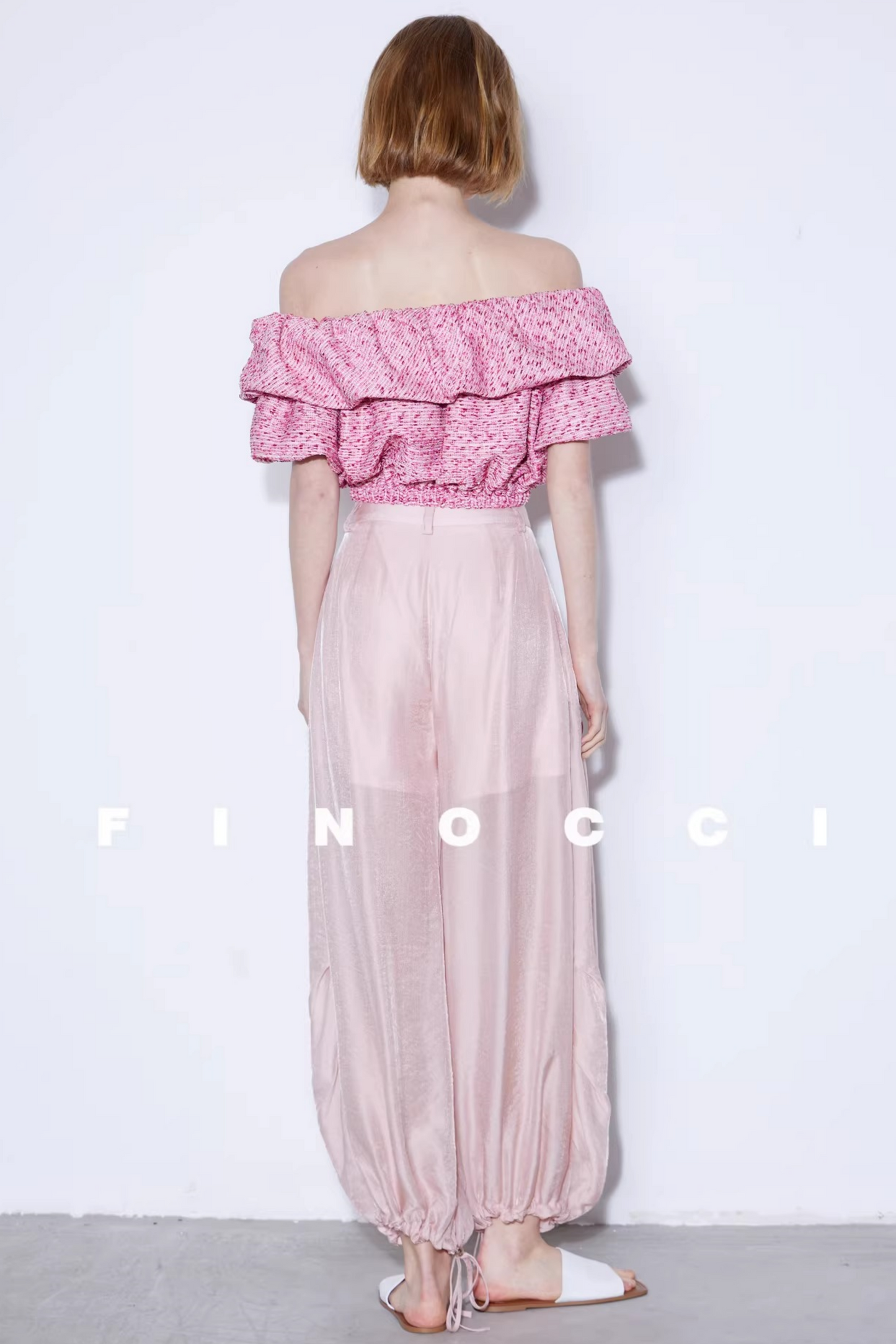 Mulberry Silk Shimmering Lantern Pants
