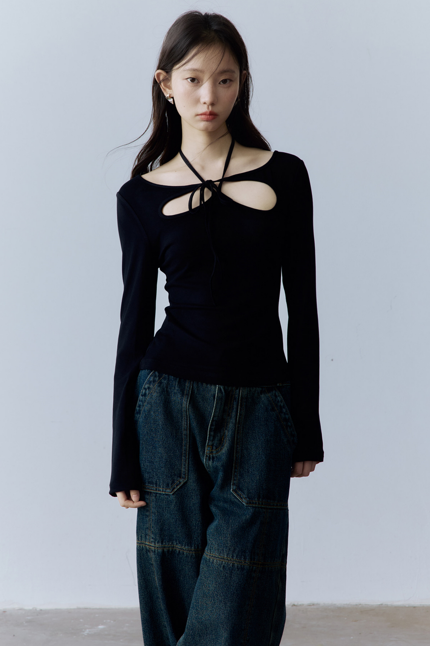 Dekonstruiertes Balletcore Strickoberteil