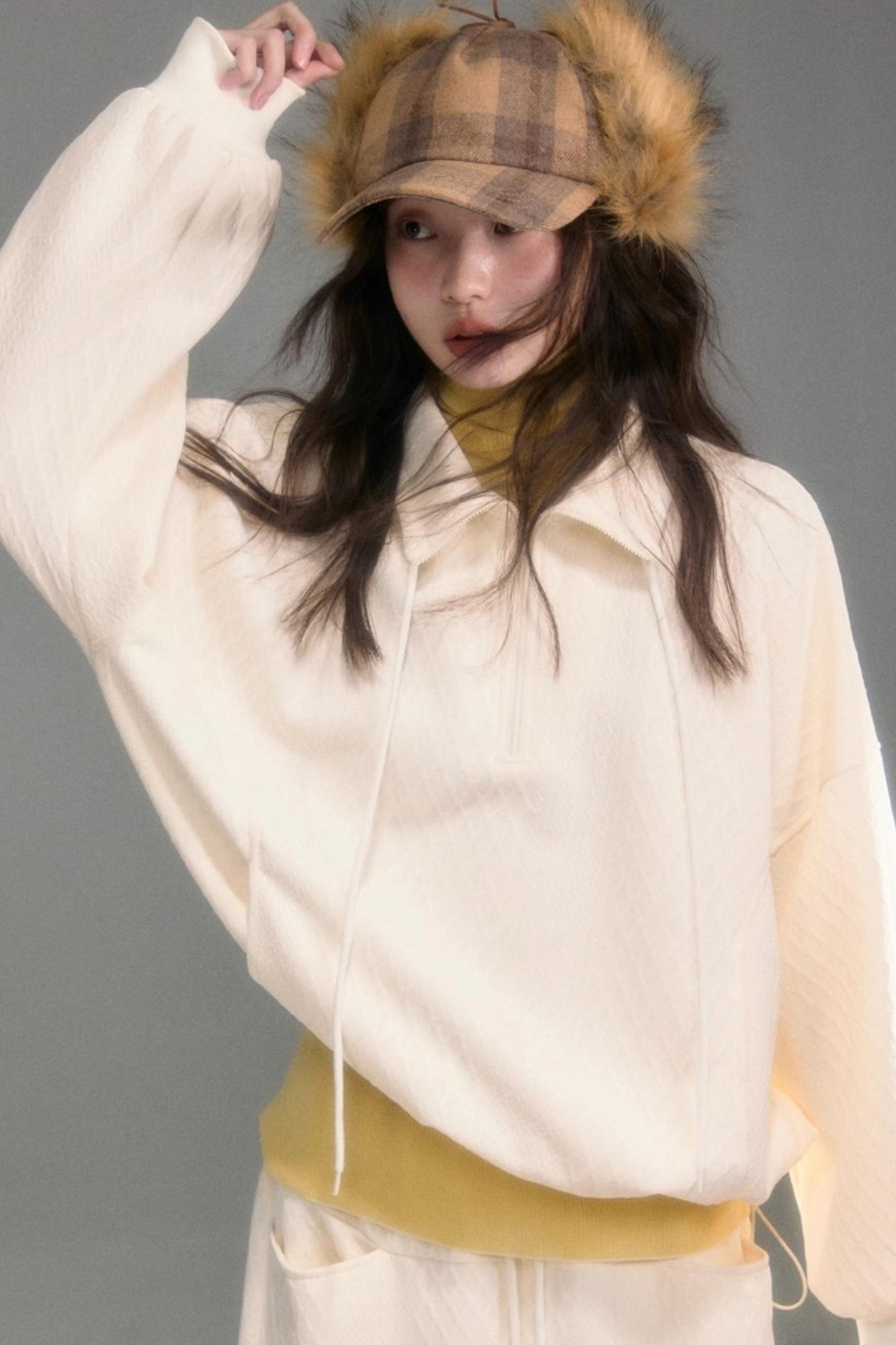 Moroccan Quilted Texture Sweatshirt Skirt Set-Up