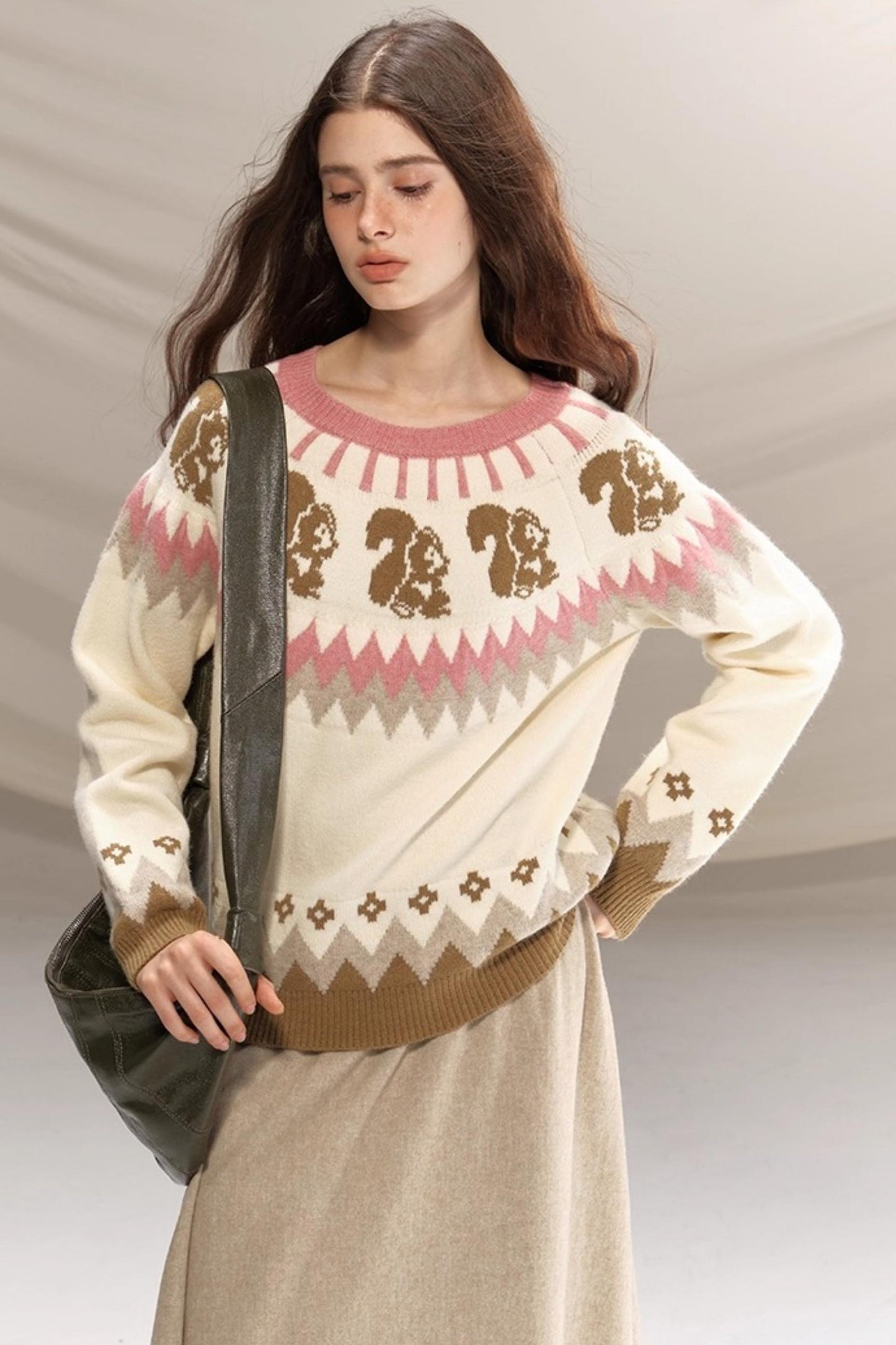 Peach Pinecone Wool Sweater