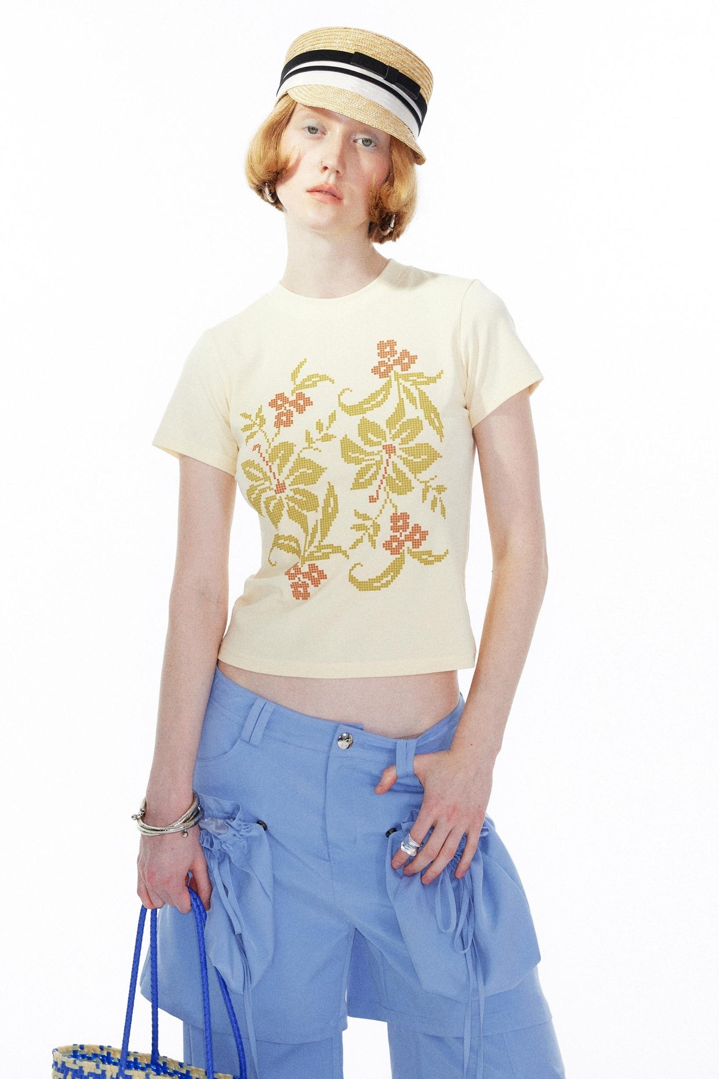 Floral Beige Tee