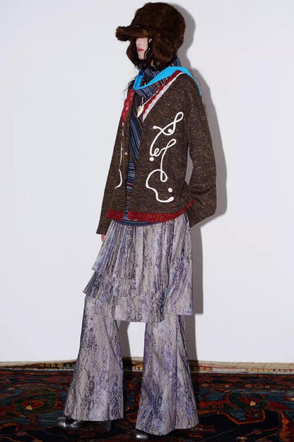 Retro Lace Knitted Cardigan