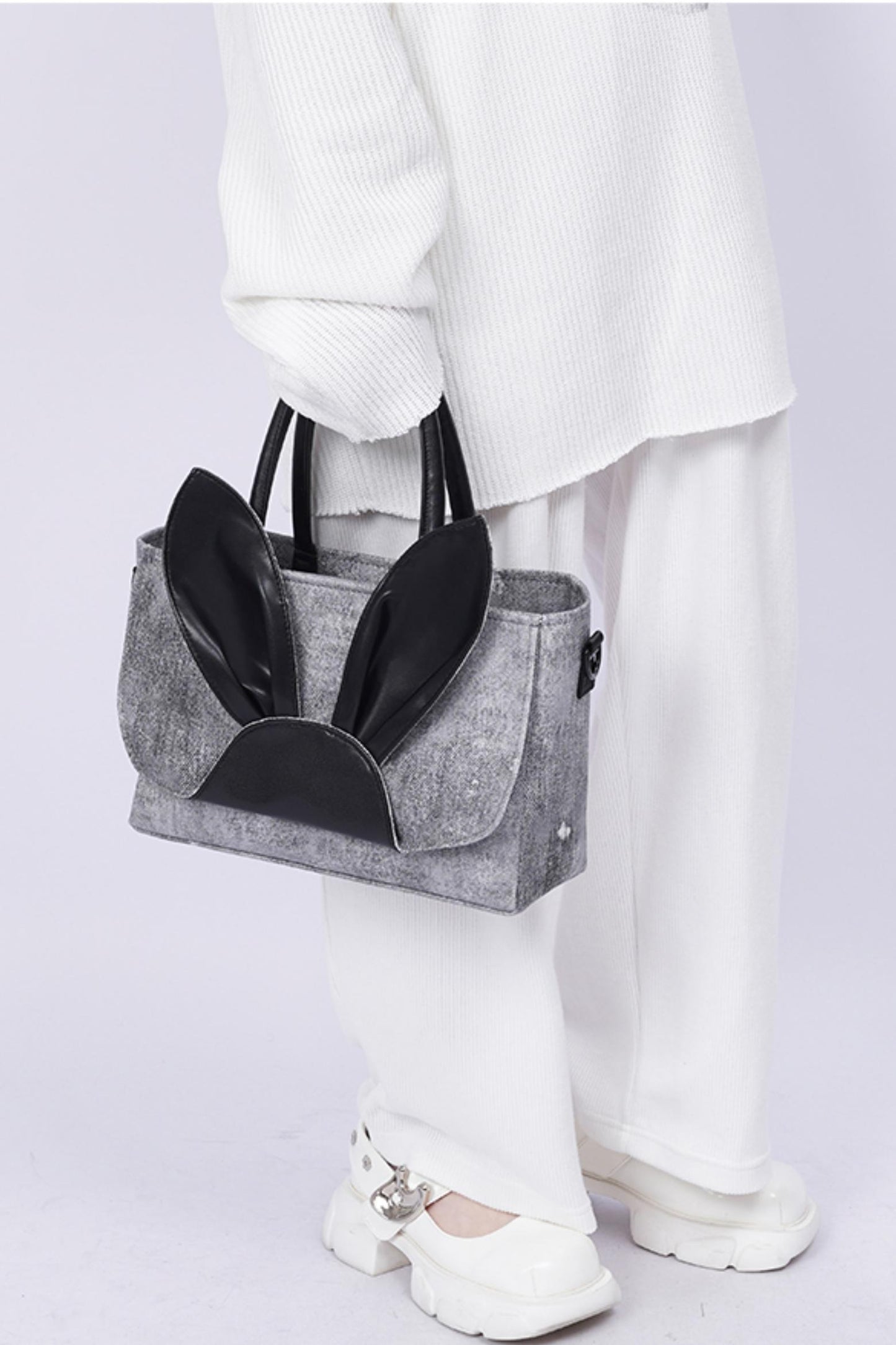 Denim Rabbit Tote Bag