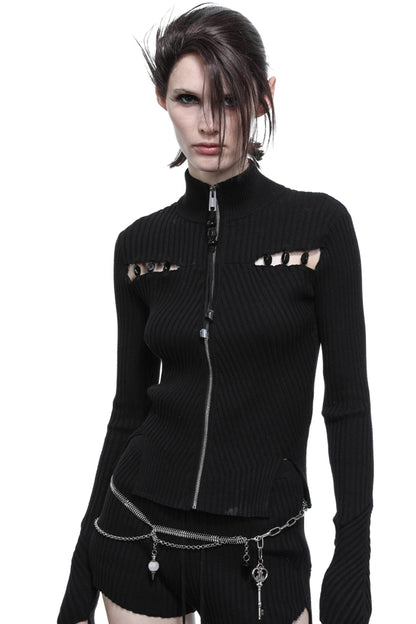 Heart Beaded Sweater Cardigan