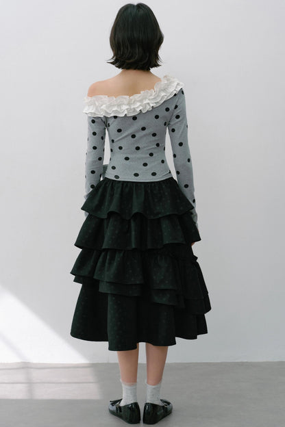 Vintage Flower Puffy Skirt