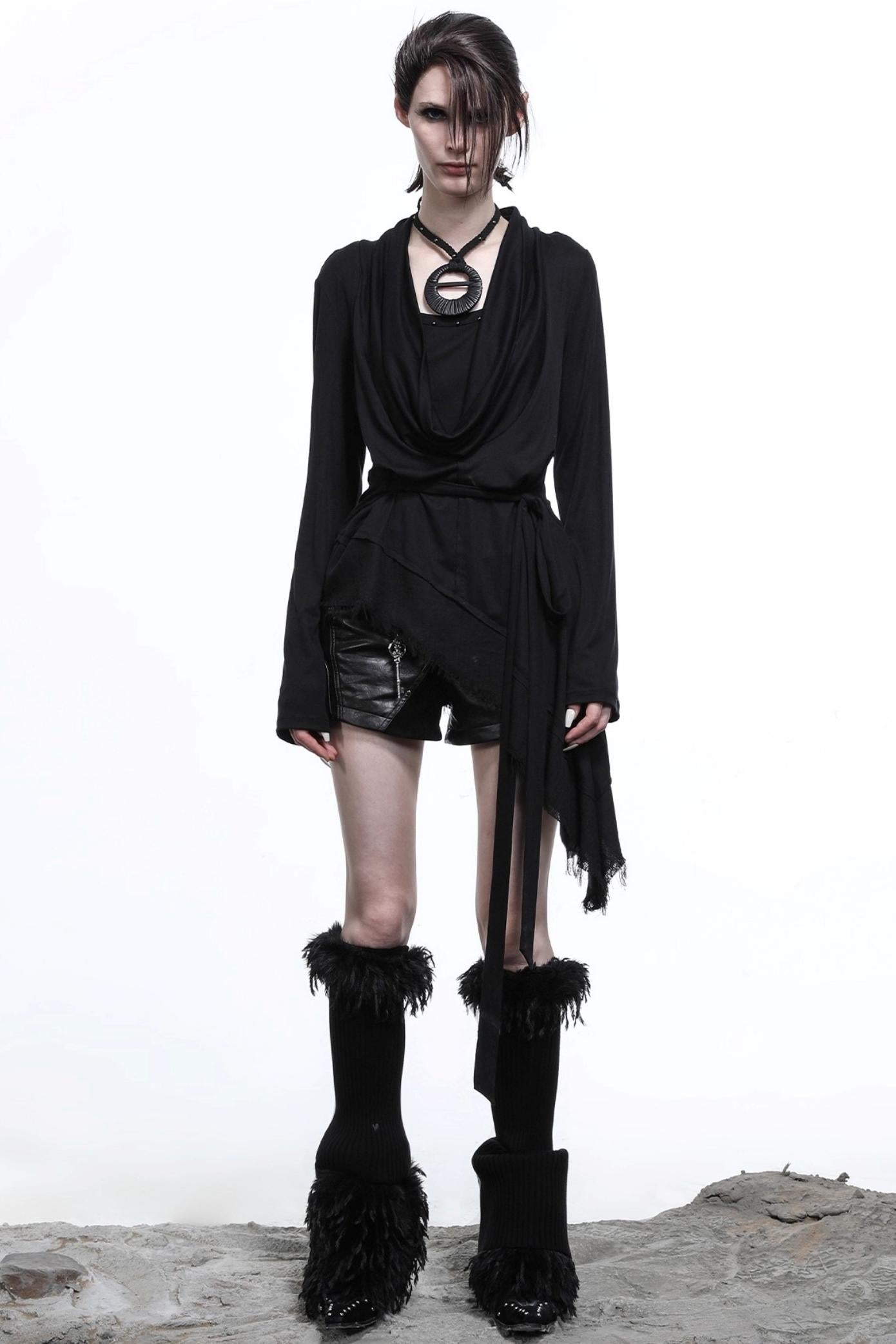 Hustle Lyocell Knit Collar T-shirt