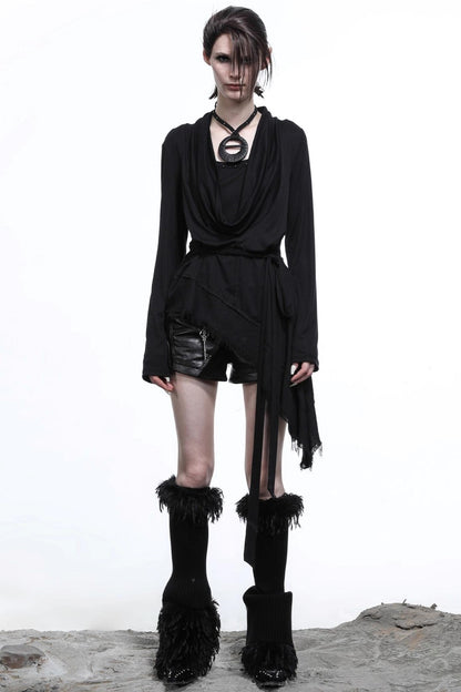 Hustle Lyocell Knit Collar T-shirt