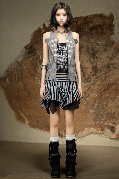 Sexy Retro Striped Skirt