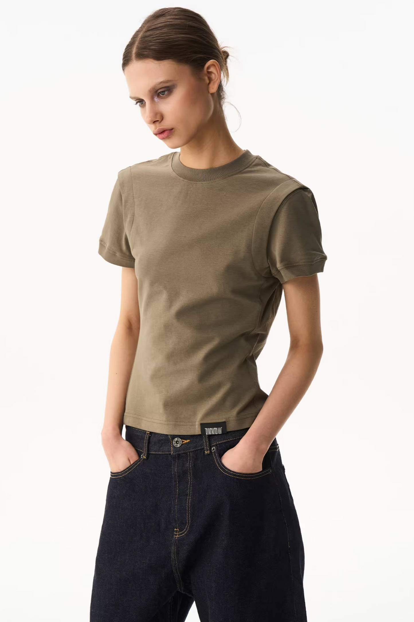 Solid Color Slim-Fit T-Shirt