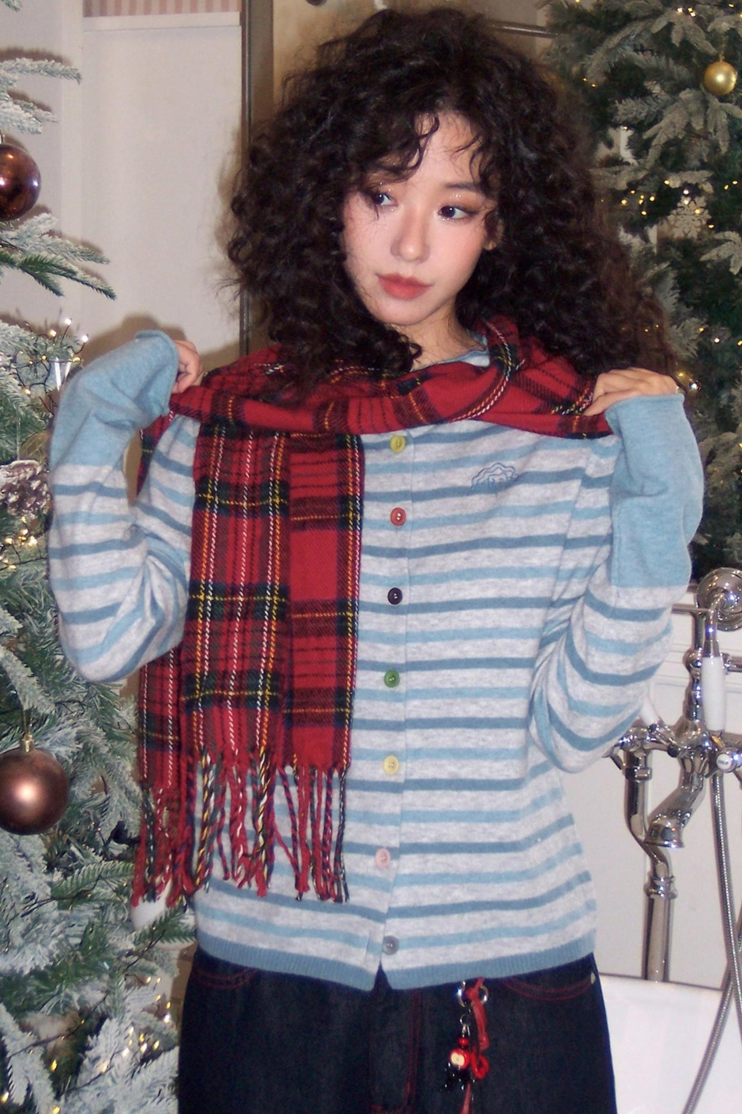 Candy Paper Wool Cardigan Set-Up