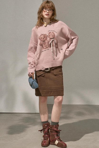 Bear Knitted Sweater