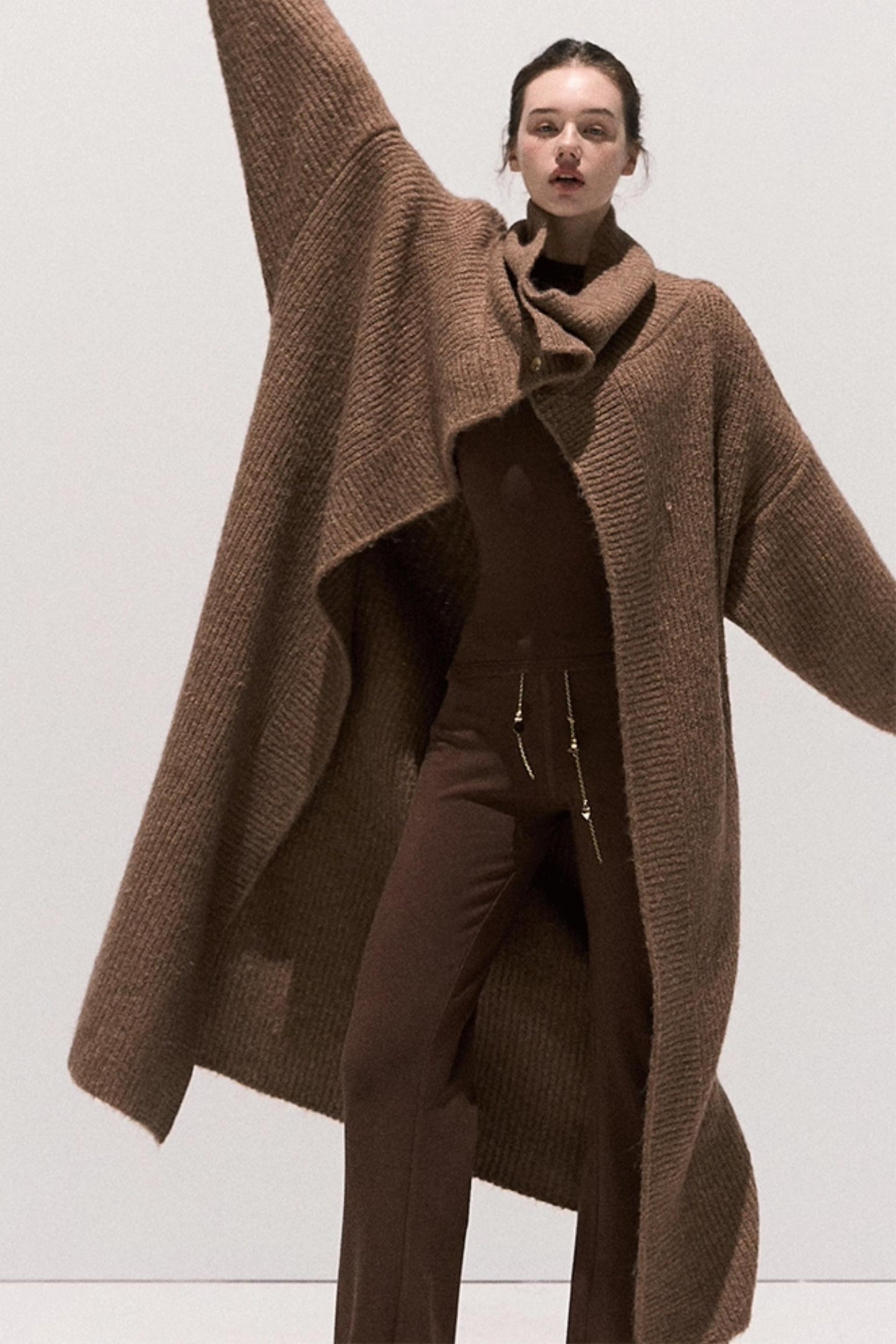 Soft Crew Neck Knitwear Bootcut Trouser Set-Up