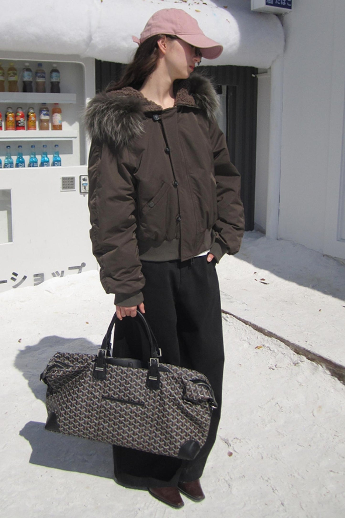 Sandstone Silhouette Velvet Denim Pants