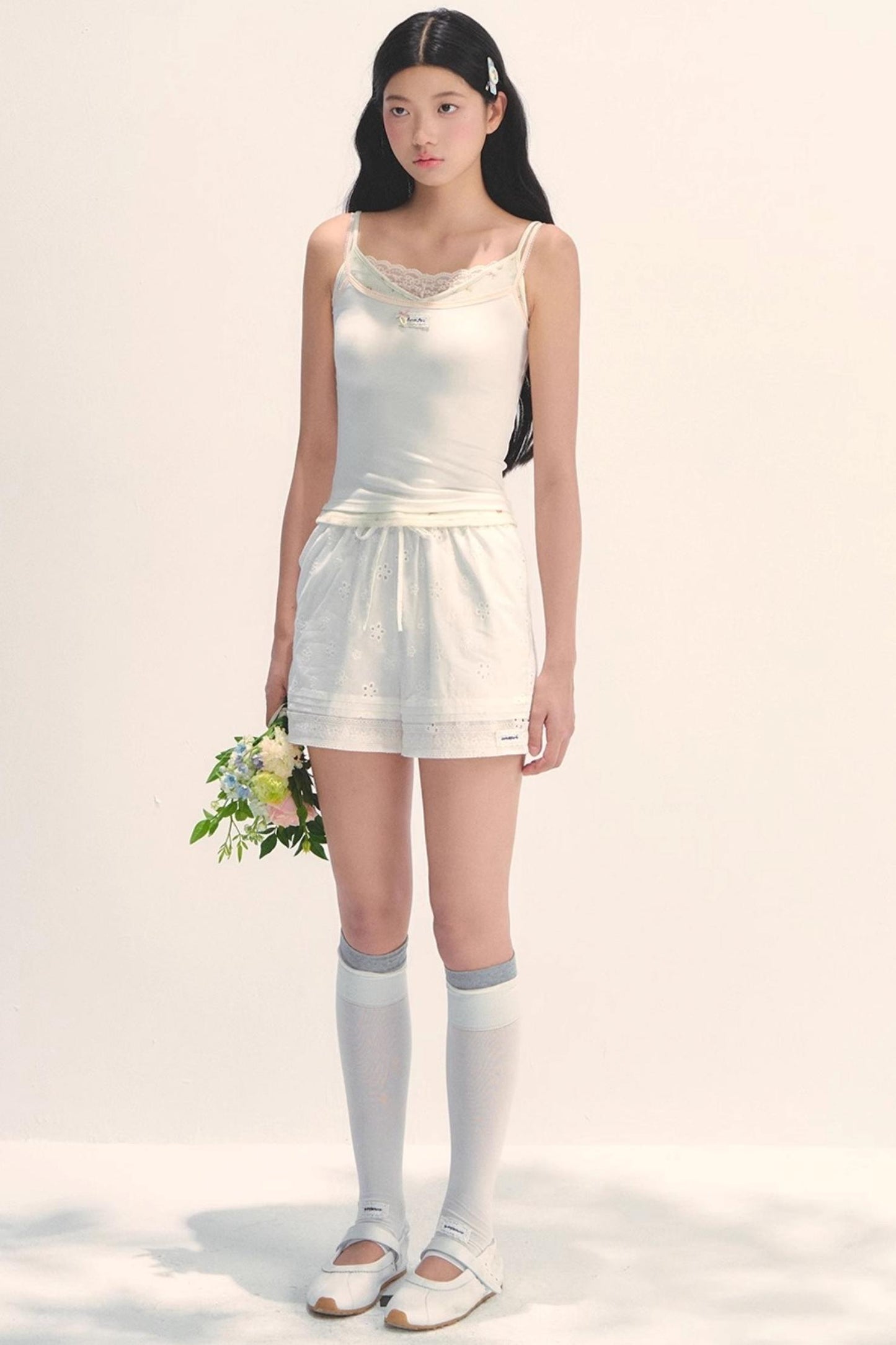 Cool Cotton Embroidery Shorts