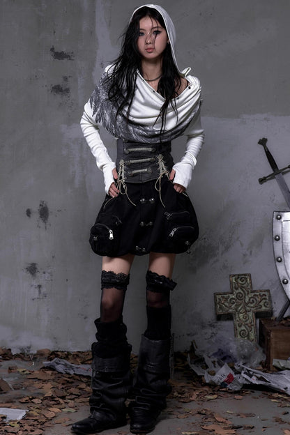 Court Street Leather Skirt