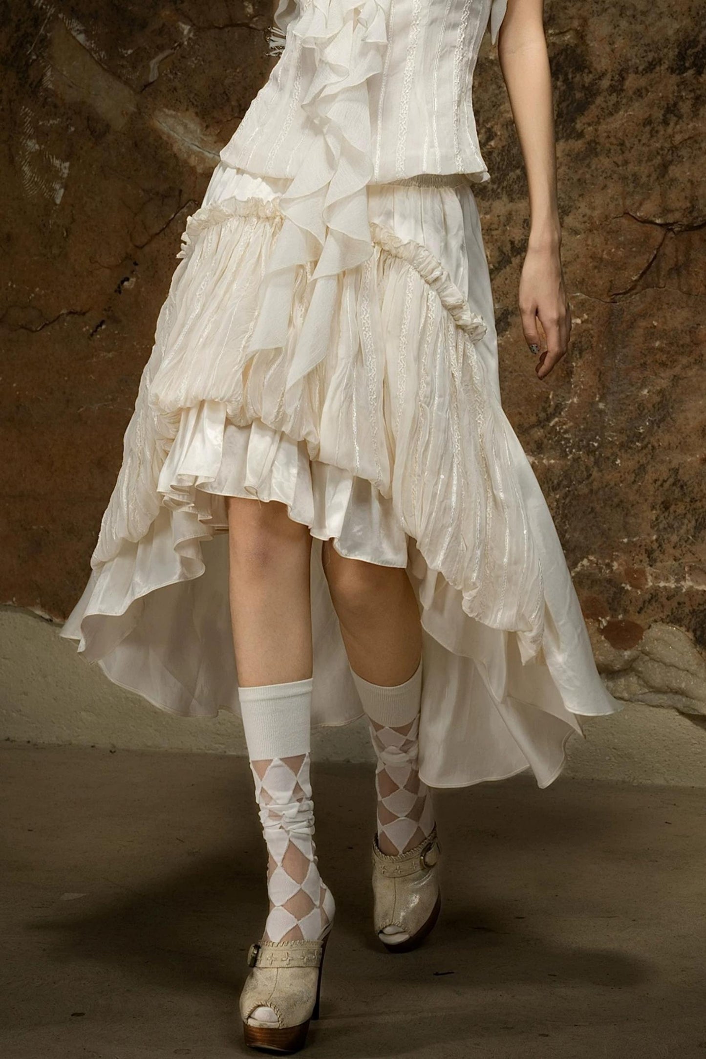 Asymmetrical Retro Tube Skirt