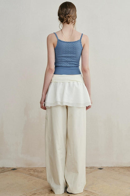 Knitted Elastic Cuffed Pants