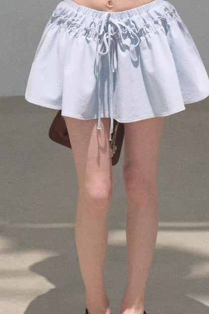 Embroidered Lyocell Puffy A-Line Skirt