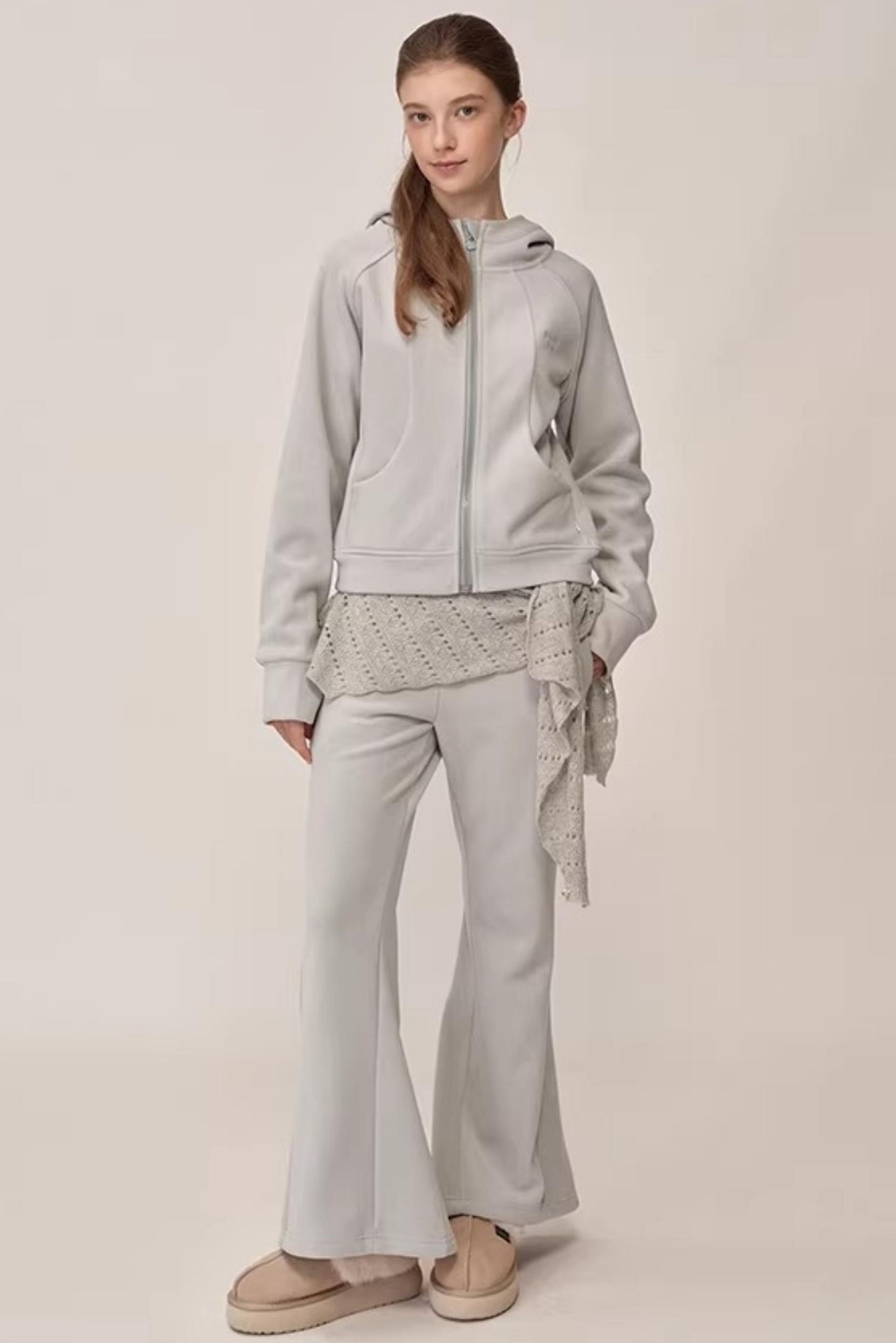 Double-Sided Fleece Hooded Jacket Set-Up