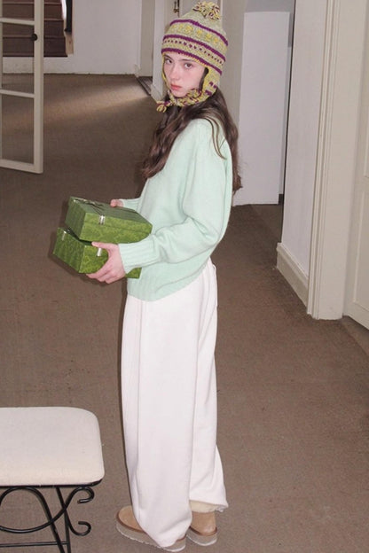 Mint Violet Wool Sweater