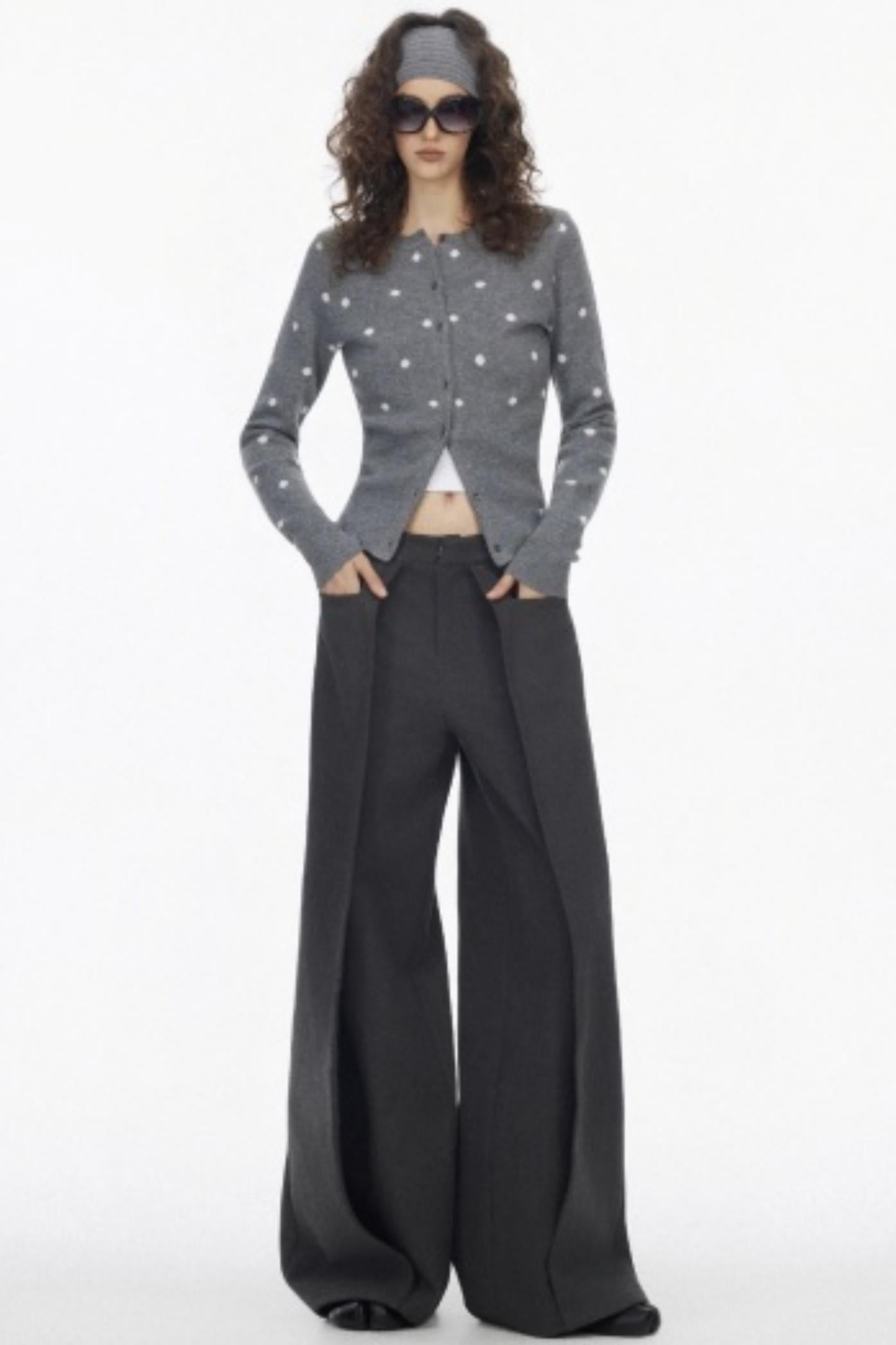 Vintage Polka Dot Slimming Cardigan