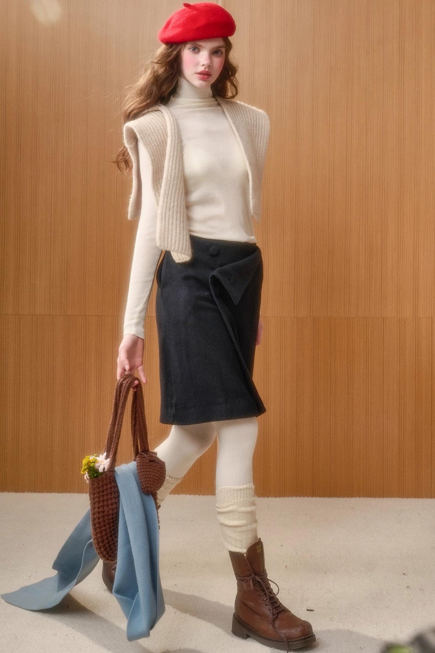 Fluffy Woolen Warm Skirt