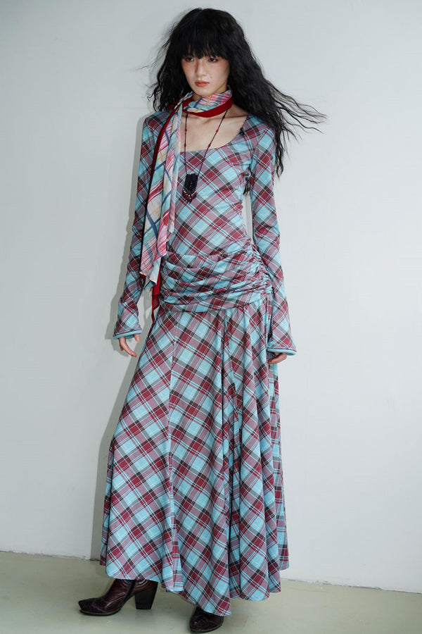 Vintage Check Slim Dress
