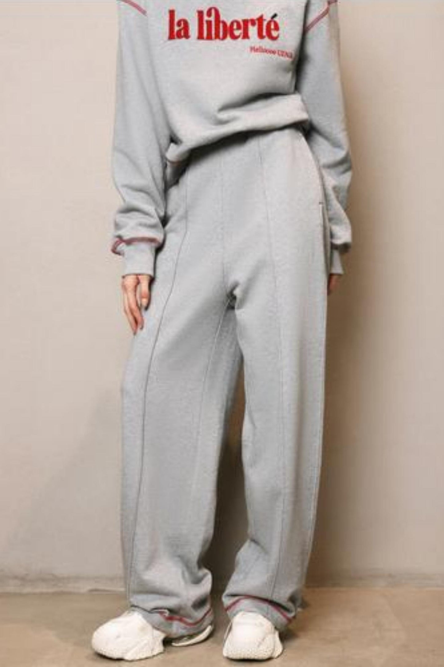 Vintage Gray Sweatshirt & Pants Set-Up