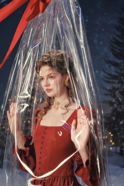 Lace Bordeaux Retro Dress