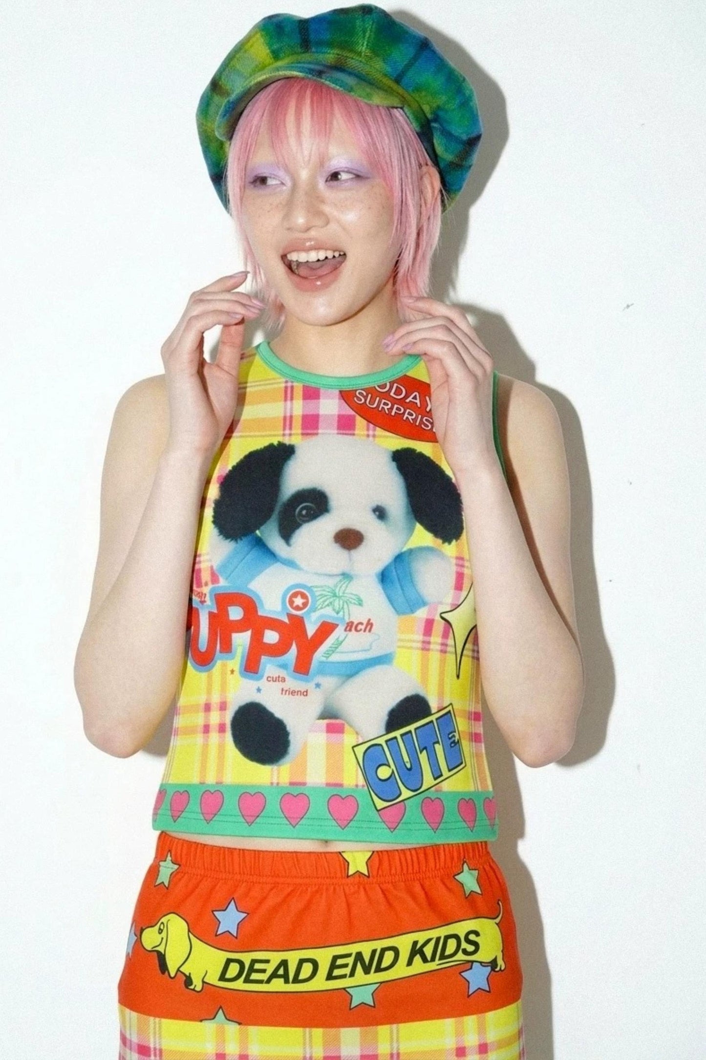 Amerikanisches Y2K-Tanktop mit Print