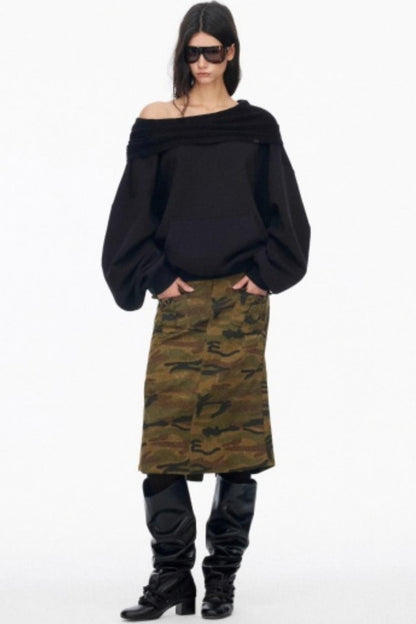 Vintage Camouflage Mermaid Skirt