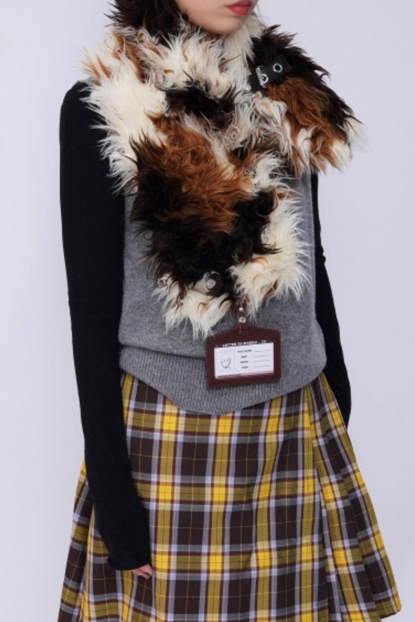 Rebirth Plush Patchwork Scarf