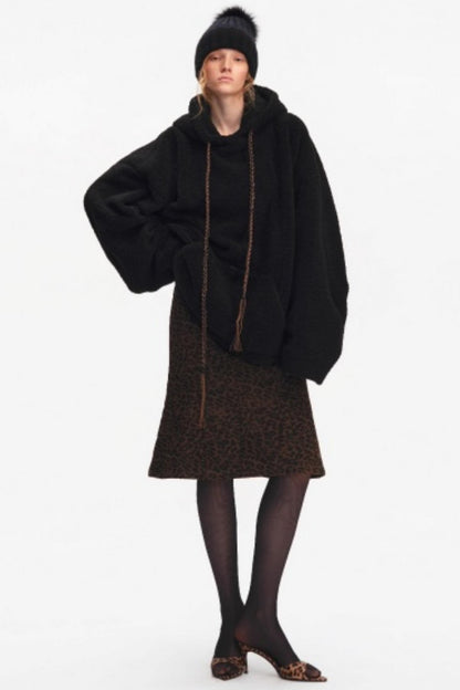 Leopard Print Fishtail Skirt