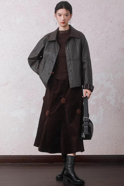 Caramel Coffee Leather Jacket