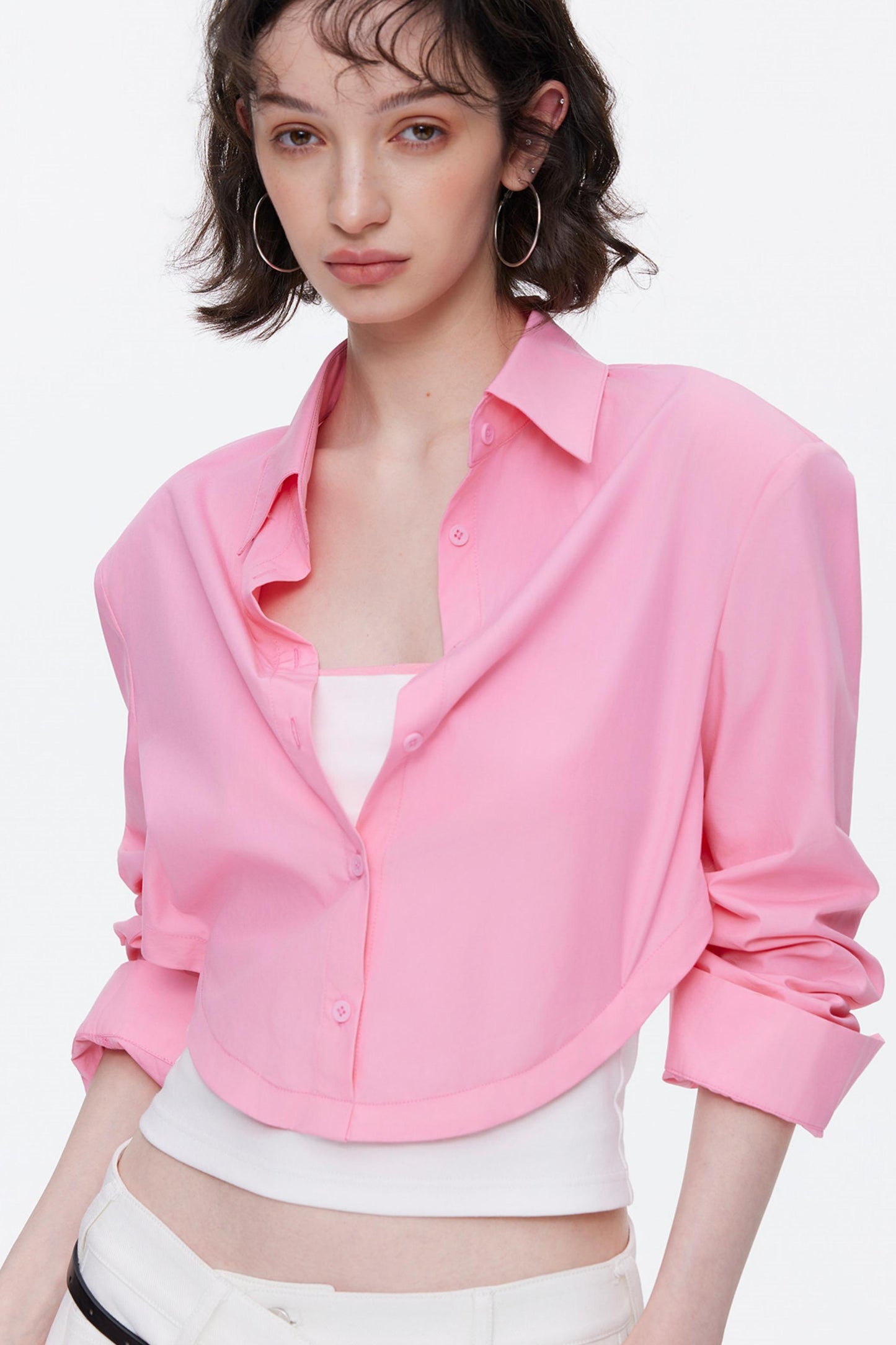 Contrasting Color Oversized Shirt