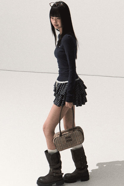 Good Weather Lace Slim Waist Long Sleeve T-Shirt