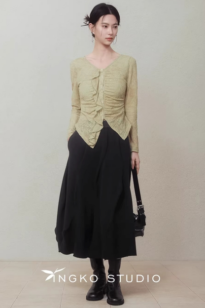 Spring Bud Green Floral Top