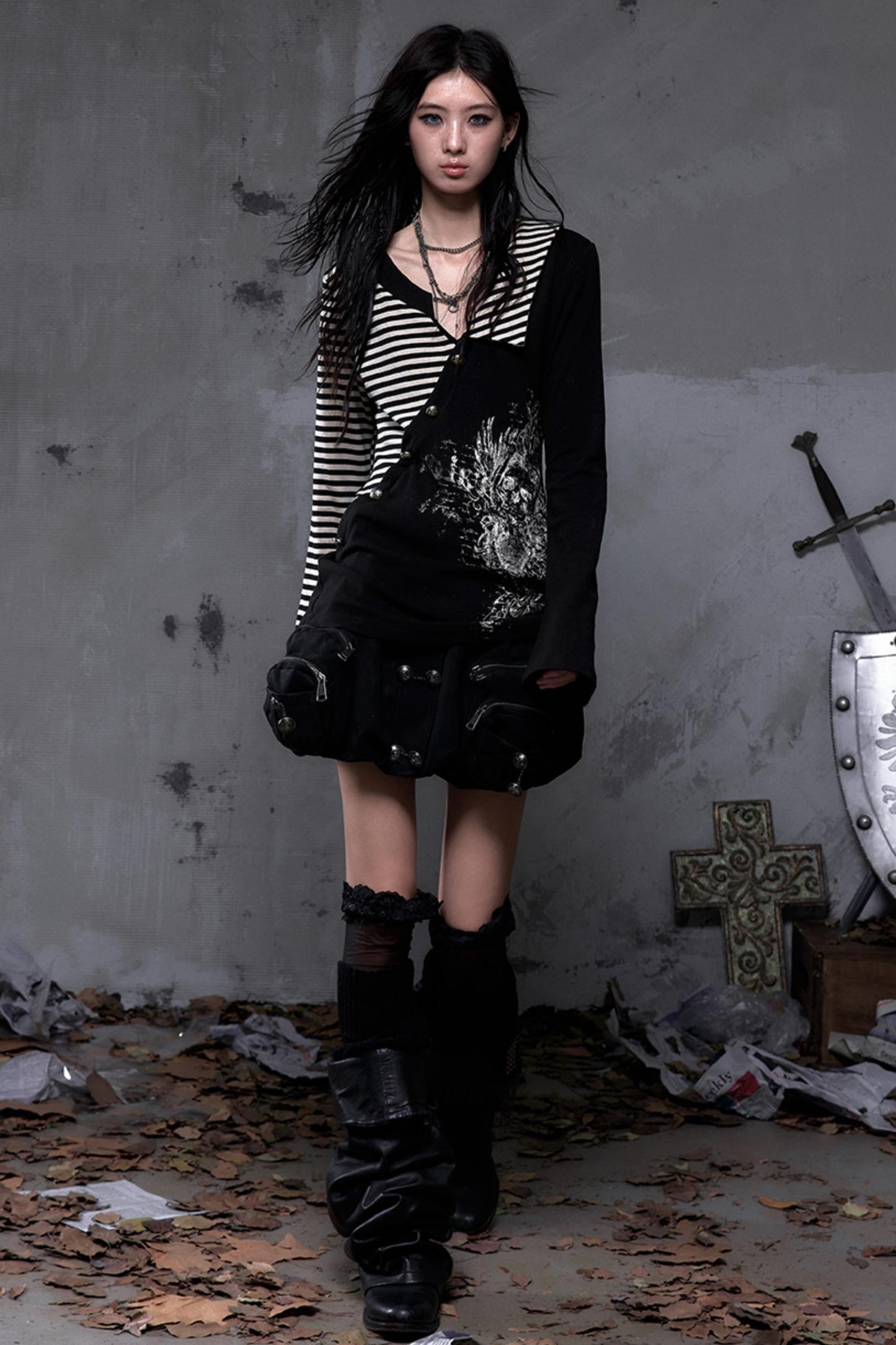 Vintage Striped Knitted Top