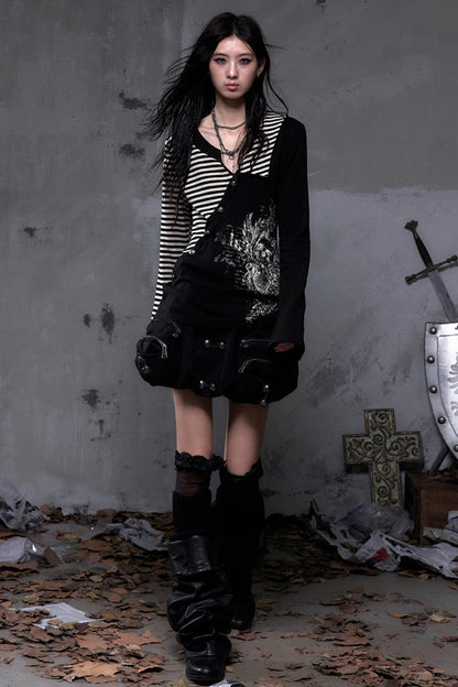 Vintage Striped Knitted Top